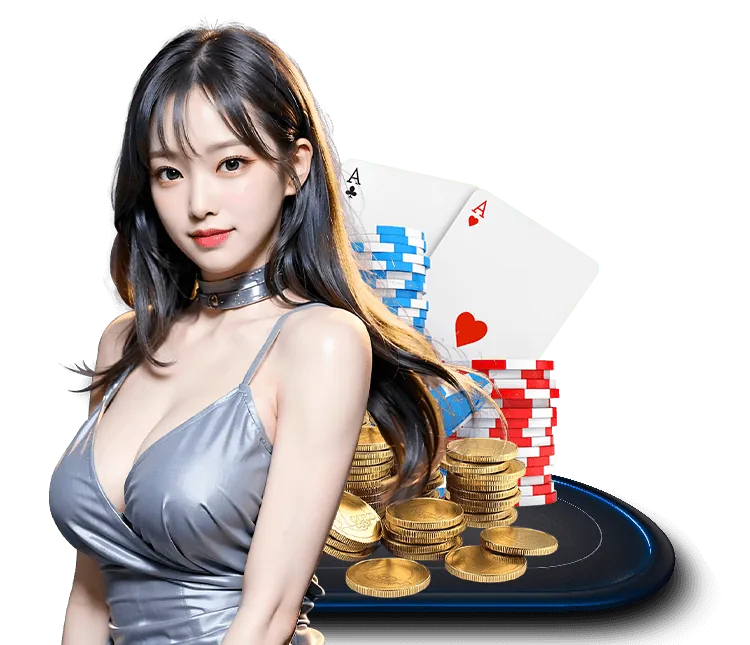 Trò chơi Blackjack với các lá bài và chip